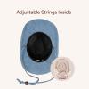 imageCC All Over Rhinestone Denim Cowboy Hat with Chinstraps for WomenDenim