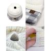 imageCC BeanieTail Cable Knit Messy High Bun Ponytail Cuff Beanie HatBuffalo Checkered WhiteLight Melange Gray