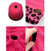 imageCC BeanieTail Cable Knit Messy High Bun Ponytail Cuff Beanie HatLeopard Candy Pink