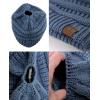 imageCC BeanieTail Soft Stretch Cable Knit Messy High Bun Ponytail Beanie HatDark Denim