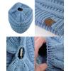 imageCC BeanieTail Soft Stretch Cable Knit Messy High Bun Ponytail Beanie HatDenim