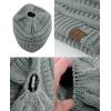 imageCC BeanieTail Soft Stretch Cable Knit Messy High Bun Ponytail Beanie HatNatural Gray