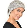 imageCC BeanieTail Soft Stretch Cable Knit Messy High Bun Ponytail Beanie HatPopcorn Confetti Beige