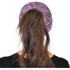 imageCC BeanieTail Soft Stretch Cable Knit Messy High Bun Ponytail Beanie HatPopcorn Confetti Rose