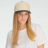 imageCC Beige Two Tone CanvasCorduroy Snapback Trucker Hat for UnisexBlack  Corduroy