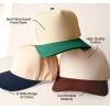 imageCC Beige Two Tone CanvasCorduroy Snapback Trucker Hat for UnisexNavy