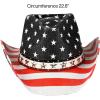 imageCC Classic Western Wide Roll up Brim Turquoise Charm Trim Band Cowboy Cowgirl HatAmerican
