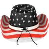 imageCC Classic Western Wide Roll up Brim Turquoise Charm Trim Band Cowboy Cowgirl HatAmerican