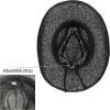 imageCC Classic Western Wide Roll up Brim Turquoise Charm Trim Band Cowboy Cowgirl HatBlack