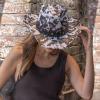 imageCC Classic Western Wide Roll up Brim Turquoise Charm Trim Band Cowboy Cowgirl HatCow Print