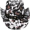 imageCC Classic Western Wide Roll up Brim Turquoise Charm Trim Band Cowboy Cowgirl HatCow Print
