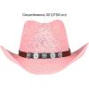 imageCC Classic Western Wide Roll up Brim Turquoise Charm Trim Band Cowboy Cowgirl HatPink