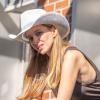 imageCC Classic Western Wide Roll up Brim Turquoise Charm Trim Band Cowboy Cowgirl HatUnder Brim Rhinestonewhite