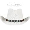 imageCC Classic Western Wide Roll up Brim Turquoise Charm Trim Band Cowboy Cowgirl HatWhite