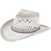 imageCC Cowboy Hat Ombre Weave Cowboy Hat with Braided Suede Trim Band LtGrey
