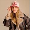 imageCC Embroidered TwoTone Trucker Snapback HatCupid University RedBeige