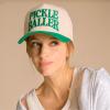 imageCC Embroidered TwoTone Trucker Snapback HatPickle Baller GreenBeige