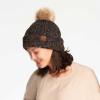 imageCC Exclusives Fuzzy Lined Knit Fur Pom Beanie Hat YJ820A Confetti Mohair Ribbedblack