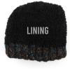 imageCC Exclusives Fuzzy Lined Knit Fur Pom Beanie Hat YJ820A Confetti Mohair Ribbedblack