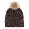imageCC Exclusives Fuzzy Lined Knit Fur Pom Beanie Hat YJ820A Confetti Mohair Ribbedbrown