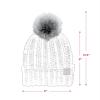 imageCC Exclusives Fuzzy Lined Knit Fur Pom Beanie Hat YJ820A Confetti Mohair Ribbedcamel