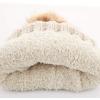 imageCC Exclusives Fuzzy Lined Knit Fur Pom Beanie Hat YJ820Beige