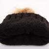 imageCC Exclusives Fuzzy Lined Knit Fur Pom Beanie Hat YJ820Black