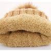 imageCC Exclusives Fuzzy Lined Knit Fur Pom Beanie Hat YJ820Camel