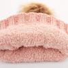 imageCC Exclusives Fuzzy Lined Knit Fur Pom Beanie Hat YJ820Indi Pink