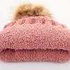 imageCC Exclusives Fuzzy Lined Knit Fur Pom Beanie Hat YJ820Mauve