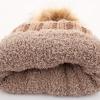 imageCC Exclusives Fuzzy Lined Knit Fur Pom Beanie Hat YJ820Taupe