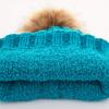 imageCC Exclusives Fuzzy Lined Knit Fur Pom Beanie Hat YJ820Teal