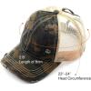 imageCC Exclusives Hatsandscarf Washed Distressed Cotton Denim Ponytail Hat Adjustable Baseball Cap BT14Camo  Turquoise