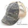 imageCC Exclusives Hatsandscarf Washed Distressed Cotton Denim Ponytail Hat Adjustable Baseball Cap BT14Digital Camo  Olive