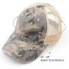imageCC Exclusives Hatsandscarf Washed Distressed Cotton Denim Ponytail Hat Adjustable Baseball Cap BT14Flower Camo  Beige