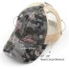 imageCC Exclusives Hatsandscarf Washed Distressed Cotton Denim Ponytail Hat Adjustable Baseball Cap BT14Flower Camo  Grey