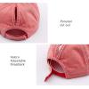 imageCC Exclusives Hatsandscarf Washed Distressed Cotton Denim Ponytail Hat Adjustable Baseball Cap BT761 CoralBeach Crazy