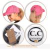 imageCC Exclusives Washed Cotton Denim Basket Weave CrissCross Ponytail Baseball Cap Bundle Hair Tie BT922Black Leopard