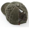 imageCC Exclusives Washed Cotton Denim Basket Weave CrissCross Ponytail Baseball Cap Bundle Hair Tie BT922Dk Olive