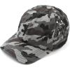 imageCC Exclusives Washed Cotton Denim Basket Weave CrissCross Ponytail Baseball Cap Bundle Hair Tie BT922Grey Camo