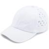 imageCC Exclusives Washed Cotton Denim Basket Weave CrissCross Ponytail Baseball Cap Bundle Hair Tie BT922White