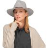 imageCC Fall Panama Hat WLeather Trim BandLt Mel Grey