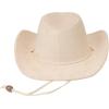 imageCC Faux Suede Cowboy Hat wChin StrapBurnt Logo Faux Suedebeige
