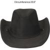 imageCC Faux Suede Cowboy Hat wChin StrapBurnt Logo Faux Suedeblack