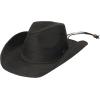 imageCC Faux Suede Cowboy Hat wChin StrapBurnt Logo Faux Suedeblack