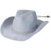 imageCC Faux Suede Cowboy Hat wChin StrapBurnt Logo Faux Suededenim