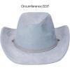 imageCC Faux Suede Cowboy Hat wChin StrapBurnt Logo Faux Suededenim