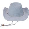 imageCC Faux Suede Cowboy Hat wChin StrapBurnt Logo Faux Suededenim