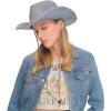 imageCC Faux Suede Cowboy Hat wChin StrapBurnt Logo Faux Suededenim