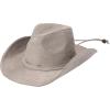 imageCC Faux Suede Cowboy Hat wChin StrapBurnt Logo Faux Suedegrey
